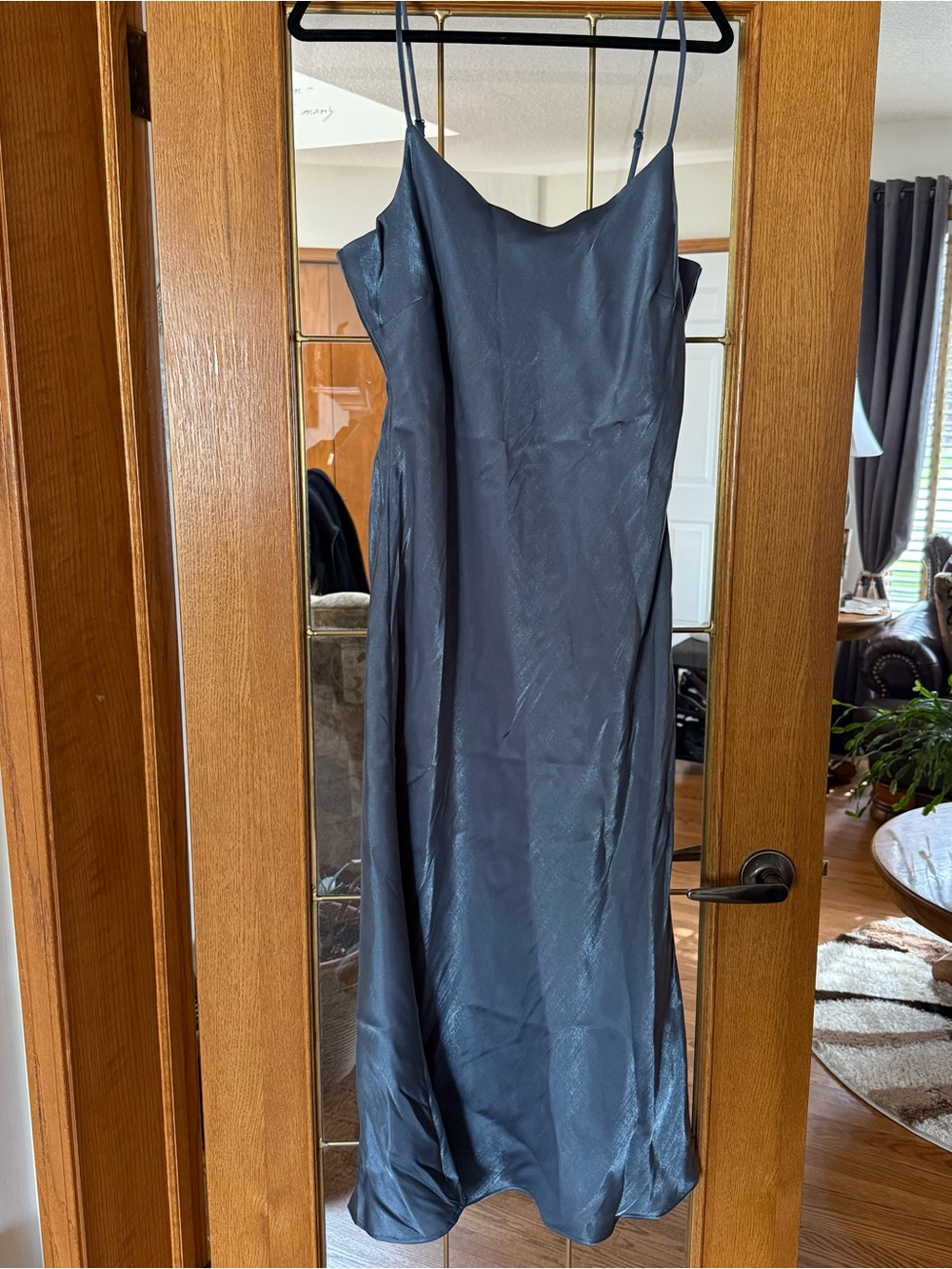 Joe Fresh Shimmery Blue Slip Maxi Dress